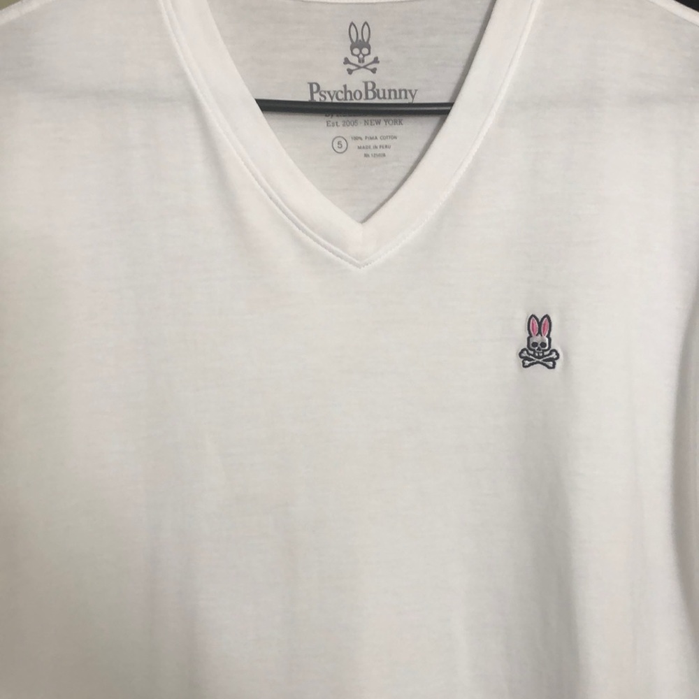 Men’s V Neck Tee - White